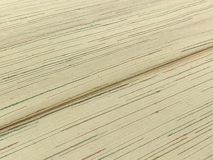 平和屋着物▽上質な紬　単衣　横段文　正絹　逸品　AABI5064jh