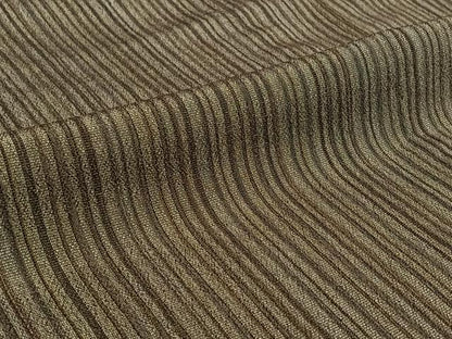 平和屋着物▽本塩沢　単衣　やまだ織　縞　証紙付き　正絹　逸品　AABI5070jh