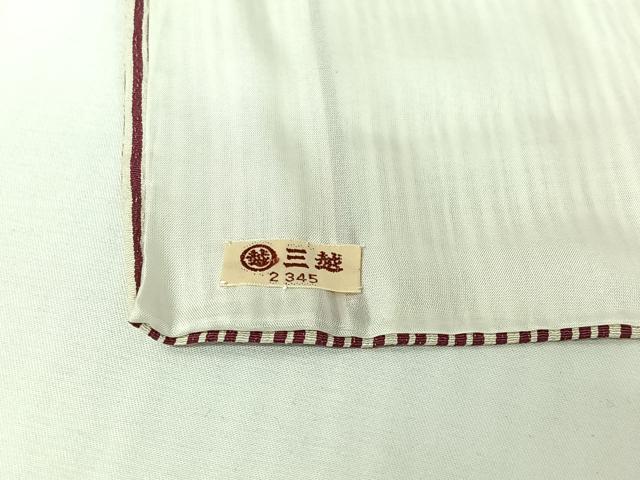 平和屋着物▽上質な紬　単衣　縞　三越扱い　正絹　逸品　AABI5072jh