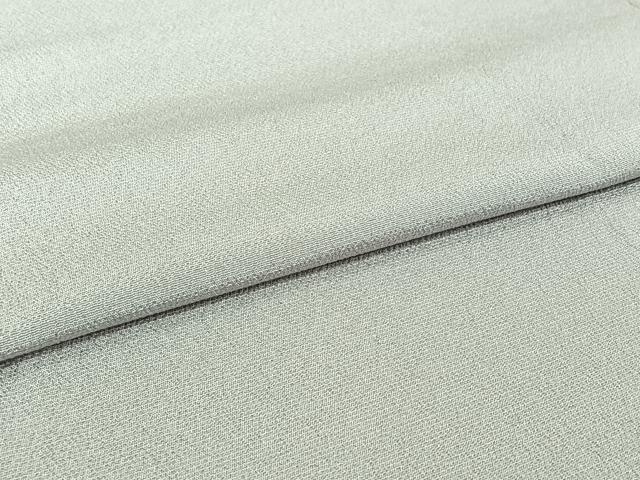 平和屋着物▽本塩沢　単衣　桜鼠色　正絹　逸品　AABI5073jh