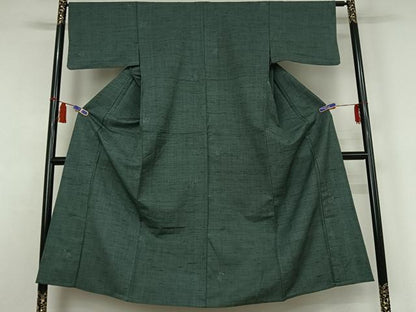平和屋着物▽男性　紬　単衣　宝尽くし地紋　正絹　逸品　AABI5079jh