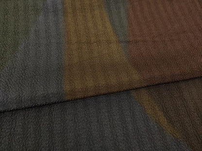 平和屋着物●上質な小紋　幾何学文様　鬼しぼ縮緬　正絹　逸品　AABI5081ck