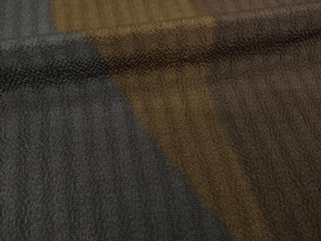 平和屋着物●上質な小紋　幾何学文様　鬼しぼ縮緬　正絹　逸品　AABI5081ck