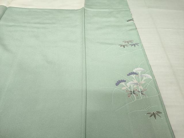 平和屋着物●訪問着　友禅　作家物　風景花文　暈し染め　金彩　正絹　逸品　AABI5082ck