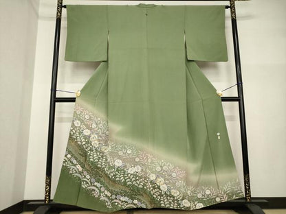 平和屋着物●豪華色留袖　作家物　辻が花　絞り　流水花文　暈し染め　金彩　正絹　逸品　AABI5091ck