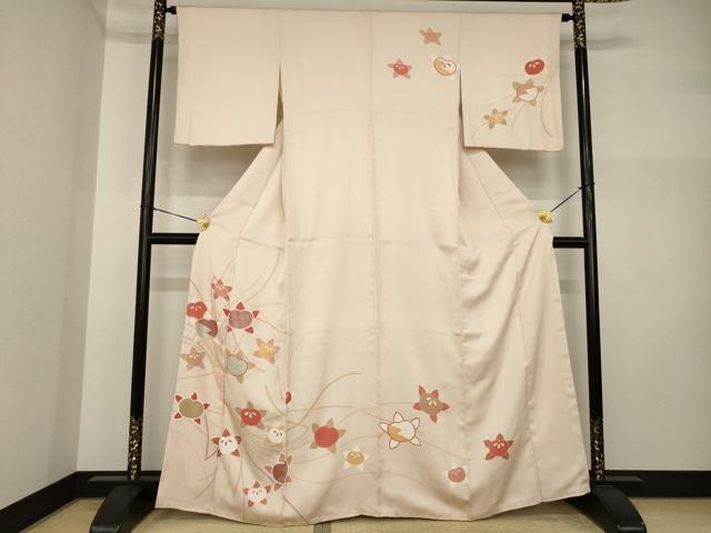 平和屋着物●訪問着　束ね熨斗橘文　銀彩　正絹　逸品　AABI5101ck