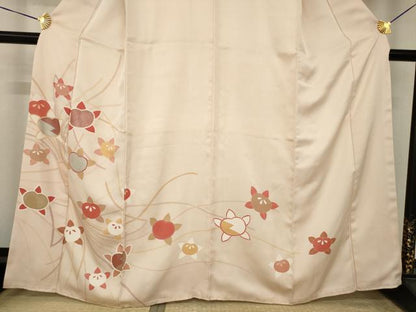 平和屋着物●訪問着　束ね熨斗橘文　銀彩　正絹　逸品　AABI5101ck