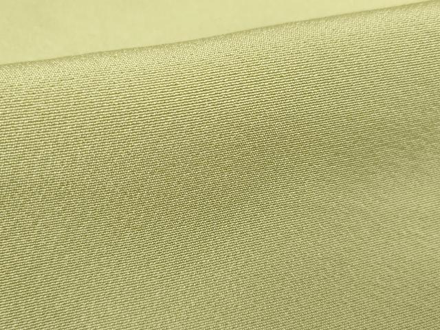平和屋着物●上質な色無地　黄海松茶色　正絹　逸品　AABI5109ck