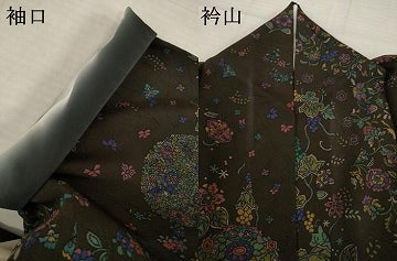 平和屋着物●上質な小紋　更紗花文　正絹　逸品　AABI5110ck