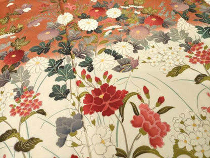 平和屋着物●訪問着　花蝶文　正絹　逸品　AABI5111ck