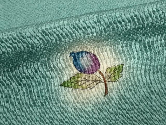 平和屋着物●上質な小紋　手描き　成り物　ほたる暈し　鬼しぼ縮緬　正絹　逸品　AABI5113ck