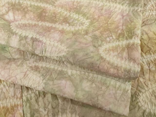 平和屋着物●本場大島紬　染大島　小紋　絞り　流水文　正絹　逸品　AABI5115ck