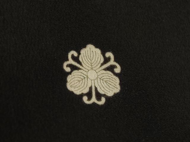 平和屋着物●アンティーク　大正ロマン　黒留袖　刺繍　風景文　金彩　正絹　逸品　AABI5122ck
