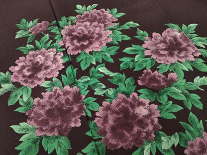 平和屋着物●訪問着　草花文　正絹　逸品　AABI5128ck
