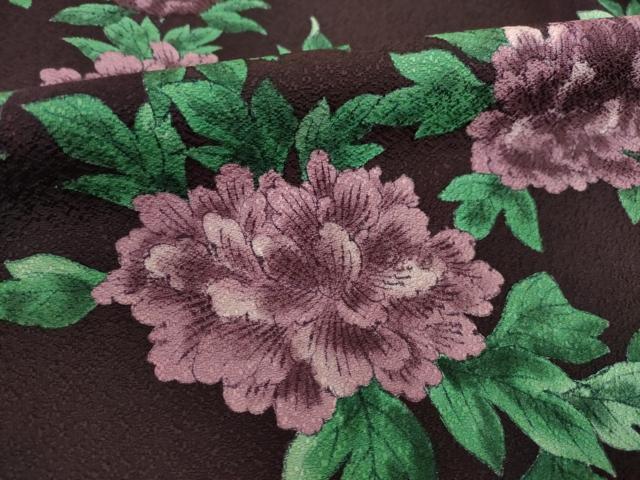 平和屋着物●訪問着　草花文　正絹　逸品　AABI5128ck