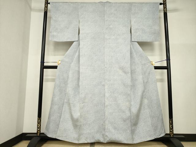 平和屋着物●上質な小紋　よろけ縞　正絹　逸品　AABI5130ck