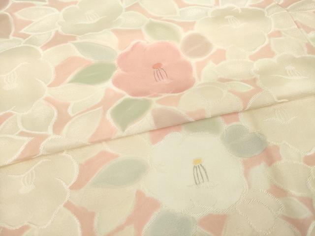 平和屋着物●上質な小紋　地紋起こし　椿尽くし　正絹　逸品　AABI5133ck