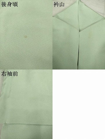 平和屋着物●上質な色無地　利休鼠色　正絹　逸品　AABI5134ck