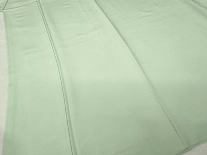 平和屋着物●上質な色無地　利休鼠色　正絹　逸品　AABI5134ck