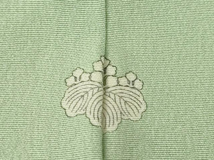平和屋着物●上質な色無地　利休鼠色　正絹　逸品　AABI5134ck