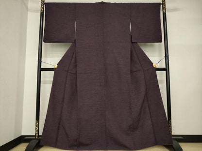 平和屋着物●上質な紬　霞文　正絹　逸品　AABI5135ck