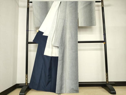 平和屋着物●上質な紬　間道　正絹　逸品　AABI5136ck