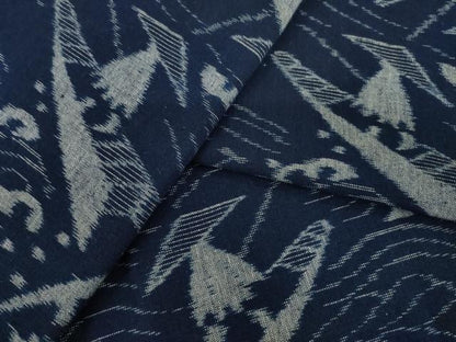 平和屋着物●久留米絣　単衣　渡し船　綿　逸品　AABI5137ck
