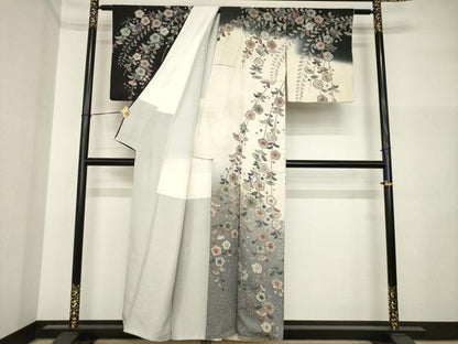平和屋着物●訪問着　辻が花　絞り　暈し染め　正絹　逸品　AABI5138ck