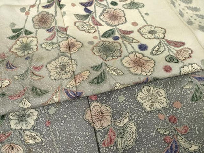 平和屋着物●訪問着　辻が花　絞り　暈し染め　正絹　逸品　AABI5138ck