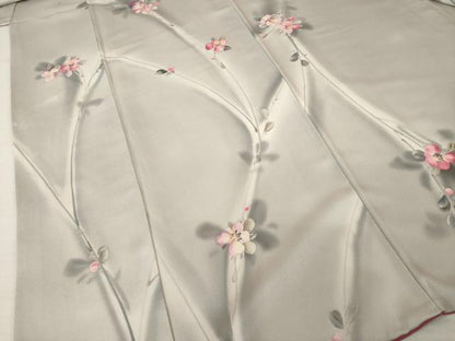 平和屋着物●染色作家　斉藤三才　小紋　草花文　正絹　逸品　AABI5141ck