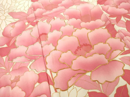 平和屋着物●豪華振袖　駒刺繍　花尽くし　金彩　正絹　逸品　AABI5142ck