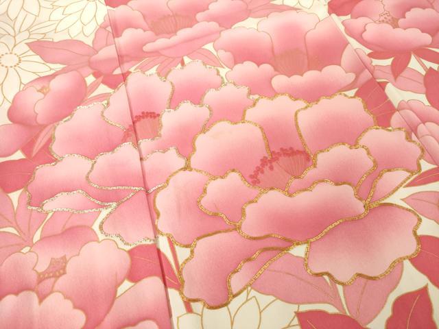 平和屋着物●豪華振袖　駒刺繍　花尽くし　金彩　正絹　逸品　AABI5142ck