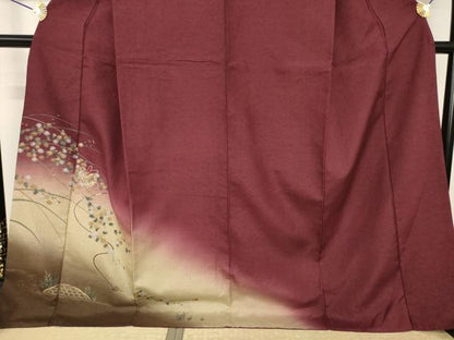 平和屋着物●訪問着　花鼓文　暈し染め　金彩　やまと誂製　ロング丈　正絹　逸品　AABI5146ck