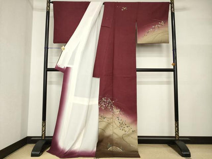 平和屋着物●訪問着　花鼓文　暈し染め　金彩　やまと誂製　ロング丈　正絹　逸品　AABI5146ck