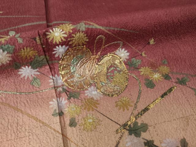 平和屋着物●訪問着　花鼓文　暈し染め　金彩　やまと誂製　ロング丈　正絹　逸品　AABI5146ck