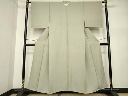 平和屋着物●上質な色無地　生壁色　正絹　逸品　未使用　AABI5152ck