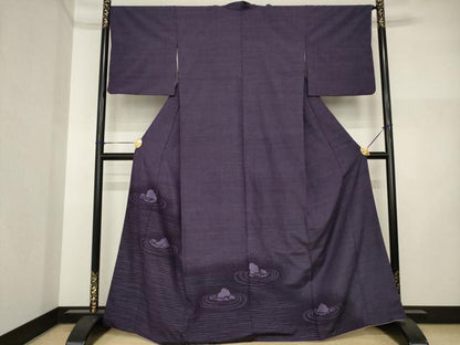平和屋着物●紬　訪問着　枯山水　正絹　逸品　AABI5153ck