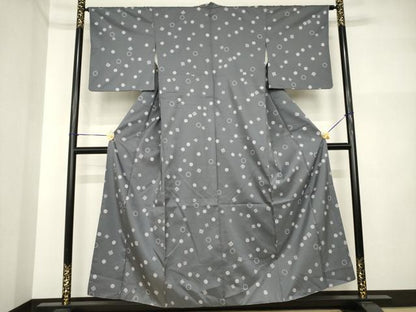 平和屋着物●本場大島紬　染大島　小紋　雪輪　源氏香　正絹　逸品　AABI5154ck