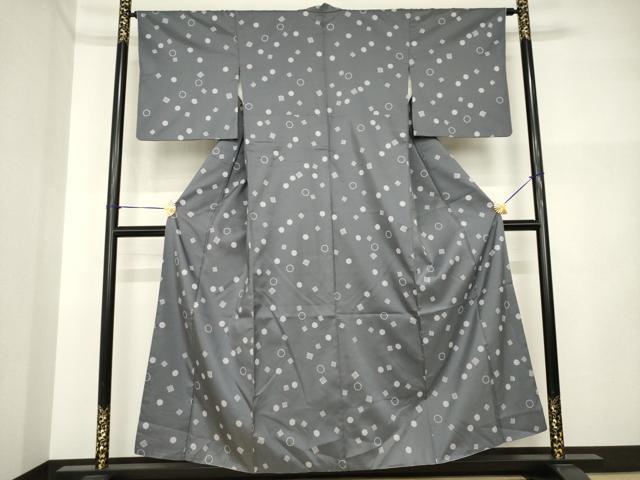 平和屋着物●本場大島紬　染大島　小紋　雪輪　源氏香　正絹　逸品　AABI5154ck