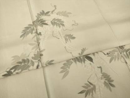 平和屋着物●訪問着　手描き　枝花文　正絹　逸品　AABI5156ck