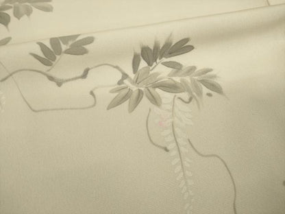 平和屋着物●訪問着　手描き　枝花文　正絹　逸品　AABI5156ck