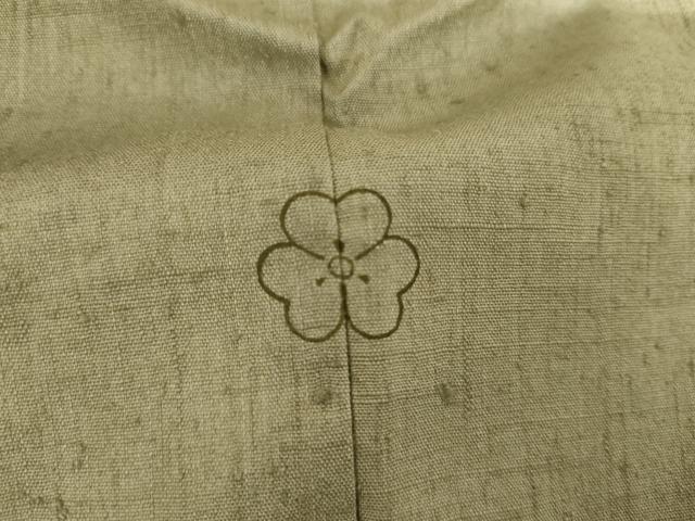 平和屋着物●訪問着　紬地　手描き　枝花文　金彩　正絹　逸品　AABI5161cs