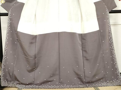 平和屋着物●上質な小紋　舞桜間道　金彩　正絹　逸品　未使用　AABI5167cs