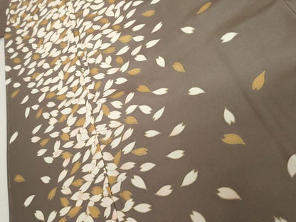 平和屋着物●上質な小紋　舞桜間道　金彩　正絹　逸品　未使用　AABI5167cs