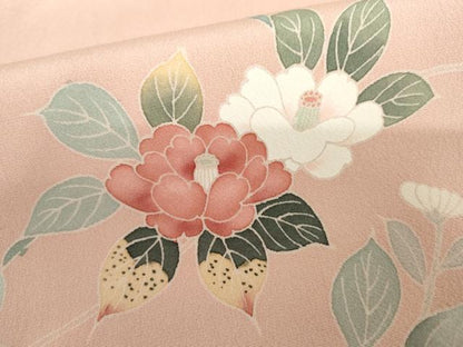平和屋着物●訪問着　友禅　枝花文　暈し染め　正絹　逸品　AABI5168cs