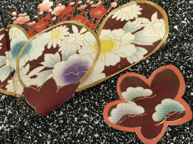 平和屋着物●豪華振袖　駒刺繍　舞梅文　黒地　金銀彩　正絹　逸品　AABI5175cs