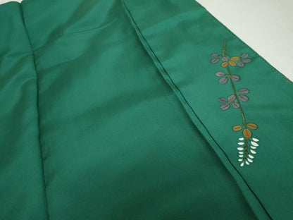 平和屋着物●豪華振袖　手描き　枝花文　金彩　鬼しぼ縮緬　正絹　逸品　AABI5183cs
