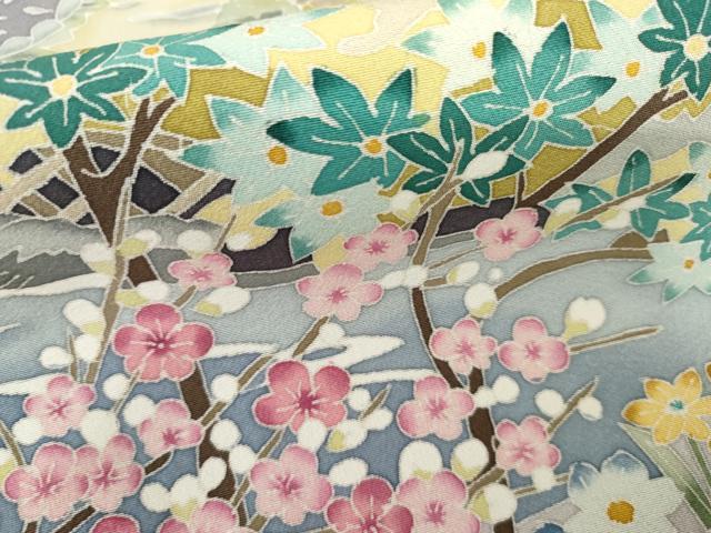 平和屋着物●本加賀友禅作家　河江真百美　黒留袖　水辺の朝　正絹　逸品　AABI5192cs