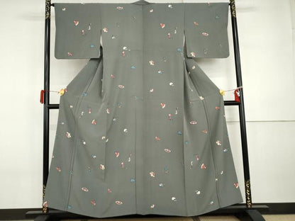平和屋着物●上質な小紋　玩具文　正絹　逸品　AABI5193cs