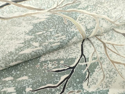 平和屋着物●訪問着　作家物　森秋　雪景色　暈し染め　金彩　正絹　逸品　AABI5196cs